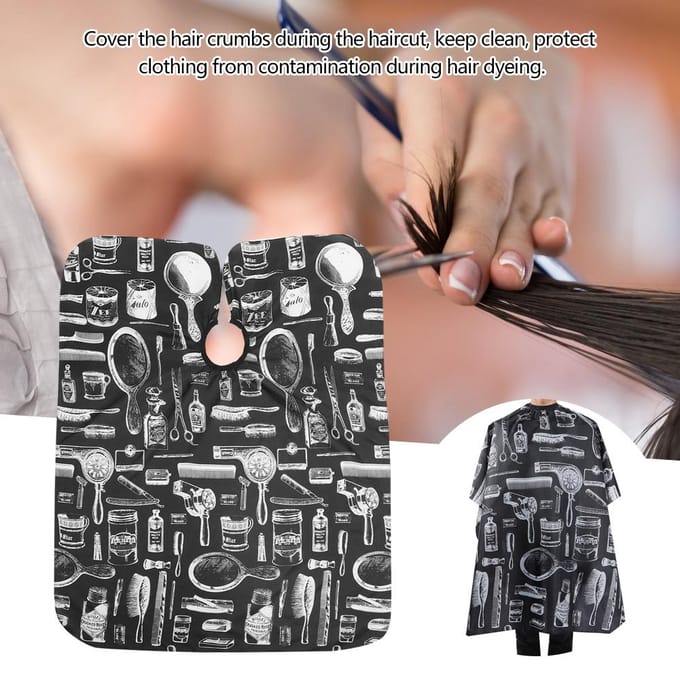 Waterdicht Kappers Ademend Schort Haar Knippen Kapper Salon Jurk Cape (120 x 145cm) gray