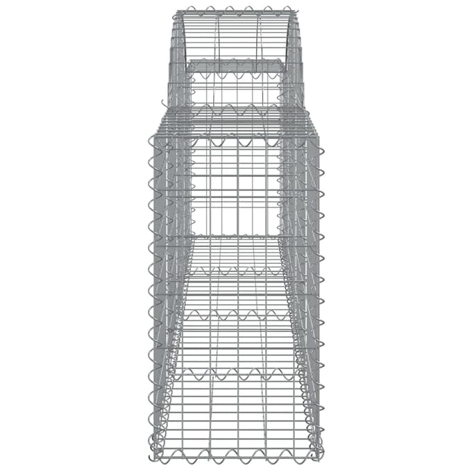 vidaXL - Schanskorven - 8 - st - gewelfd - 200x30x60/80 - cm - gegalvaniseerd - ijzer