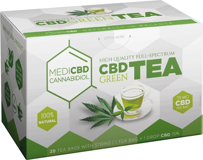 3 x MediCBD Green Thee (Box of 20 Teabags) – 7.5mg CBD