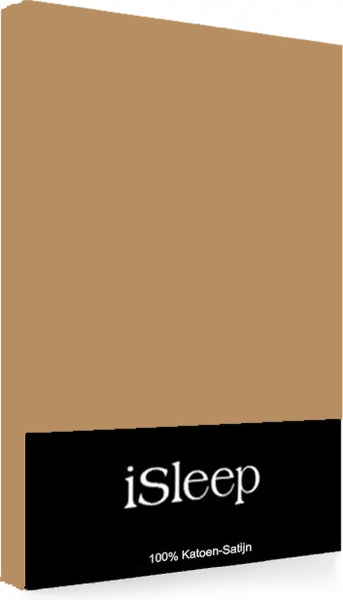 iSleep Satijn-Katoen Laken - Litsjumeaux - 240x265 cm - Mocca