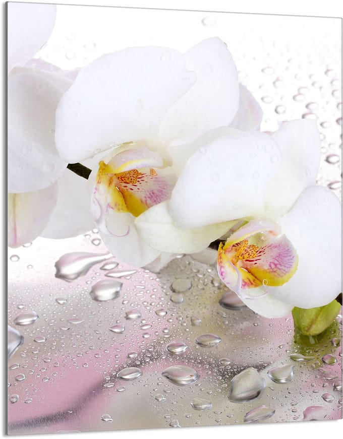 TMK ArtDeko - Snijplank Glas - 40x52 cm - Orchidee - Hittebestendig