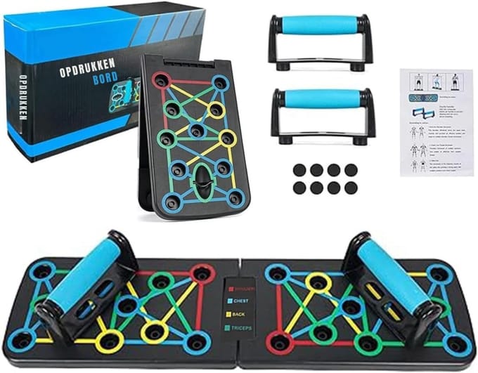 AHD® Push up Bord - Parallettes - Push up Board - Zwart - 64cm x 18cm x 2cm