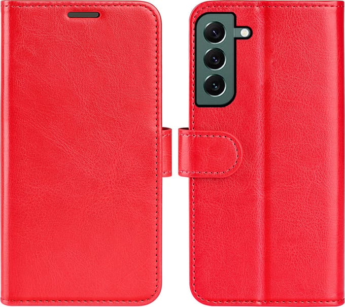 MobyDefend Hoesje - Geschikt voor Samsung Galaxy S23 Plus (S23+) - Wallet Book Case (Sluiting Achterkant) - Rood