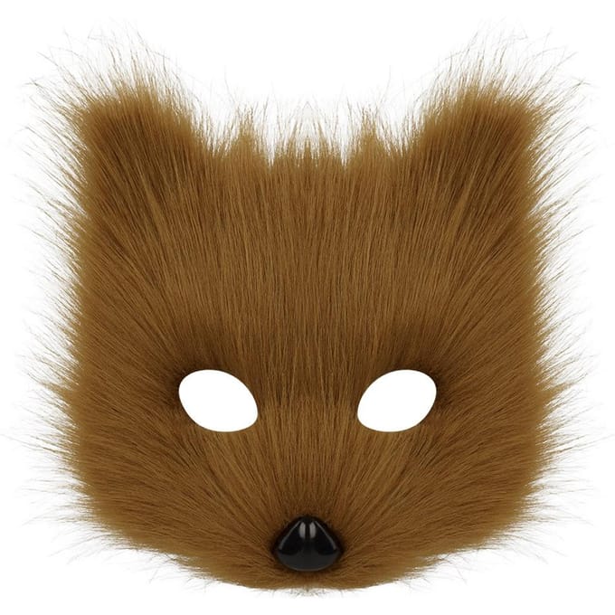 Ensemble Masque et Queue d'Halloween Masque Facile à Porter Ensemble Queue et Pattes Accessoires de Costume Cosplay Polyvalents pour Fête Vacances Mode