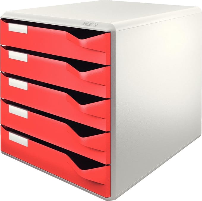 Leitz - Ladenblok (5 laden) - Wit/Rood