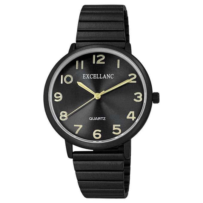 EXCELLANC Dameshorloge roestvrij staal Mineralglas