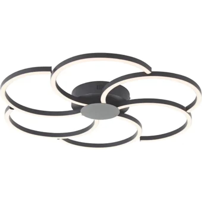 Brilliant Plafondlamp Fico Zwart 32w
