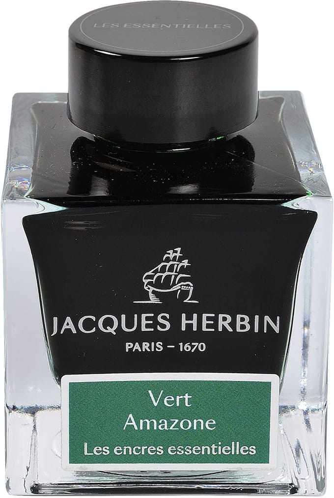Jacques Herbin - Inktfles Essentielles - Vert Amazone - 50 ml - Groen