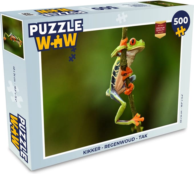 Puzzel Kikker - Regenwoud - Tak - Legpuzzel - Puzzel 500 stukjes