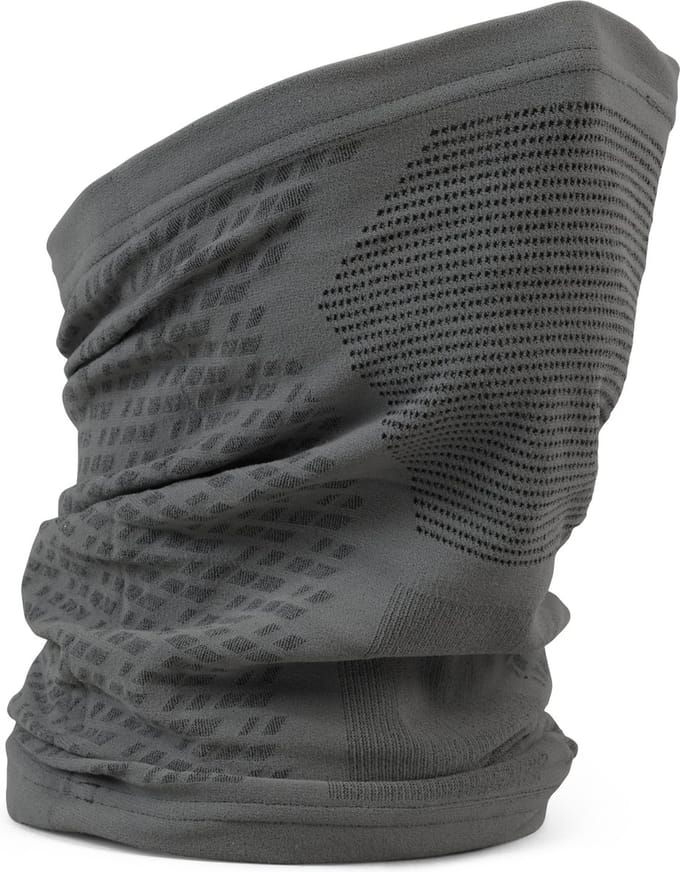 GripGrab - Freedom Warp Knitted Seamless Nekwarmer Fiets Loop Ademhalingspaneel - Grijs - Unisex - Maat One Size
