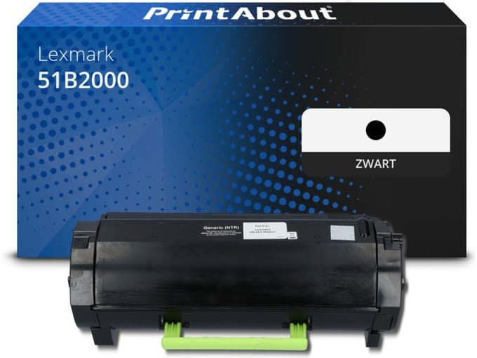 PrintAbout huismerk Toner 51B2000 (512) Zwart Geschikt voor Lexmark