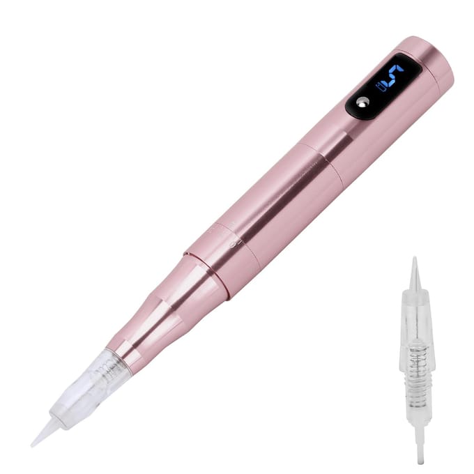 Professionele Microblading Machine Wenkbrauw Eyeliner Lip Tattoo Pen Machine US Plug rosé gouden kleur