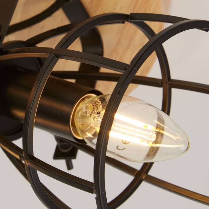 Searchlight Plafondlamp Cage II 3-lamps
