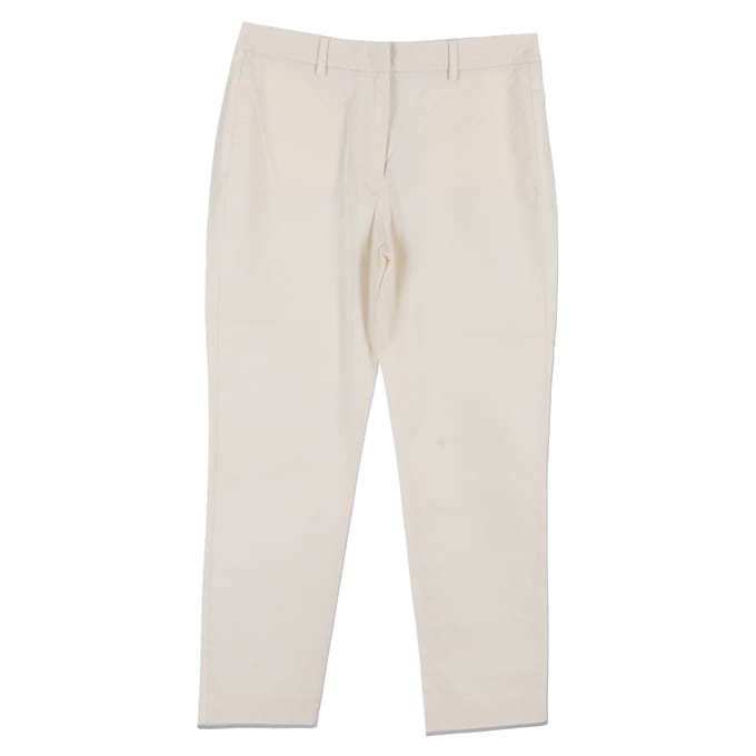 Weekend Max Mara rechte broek van wit katoen