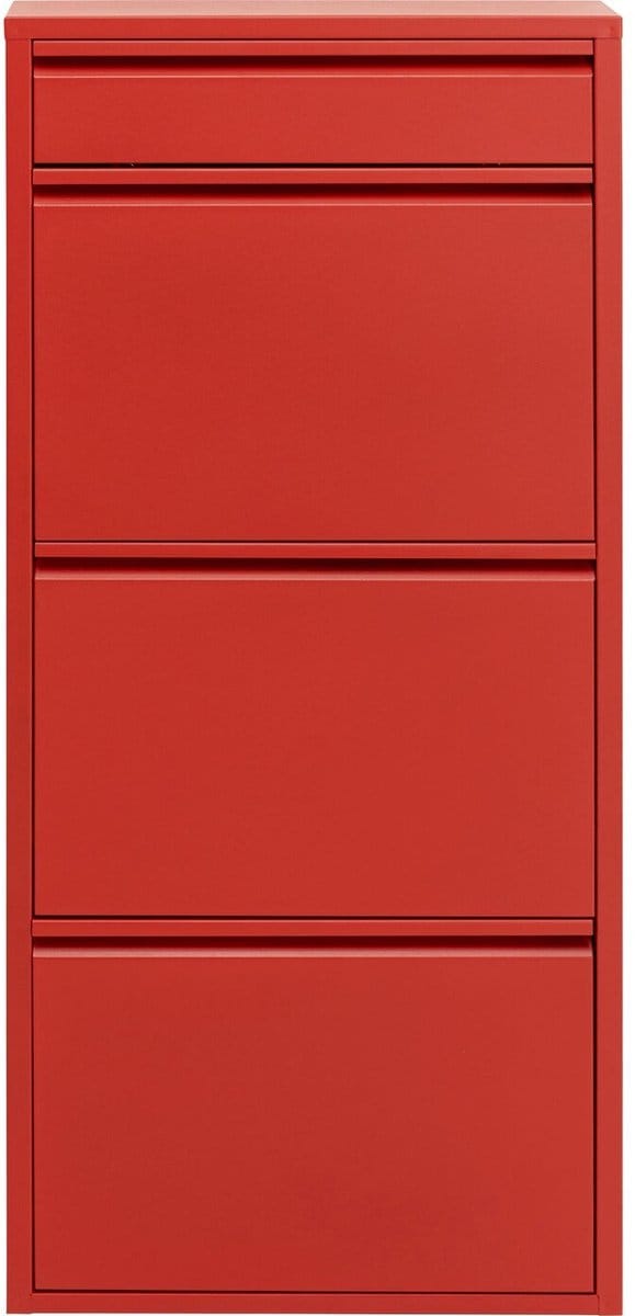Schoenenkast Caruso rood 3+1 laden Kare Design