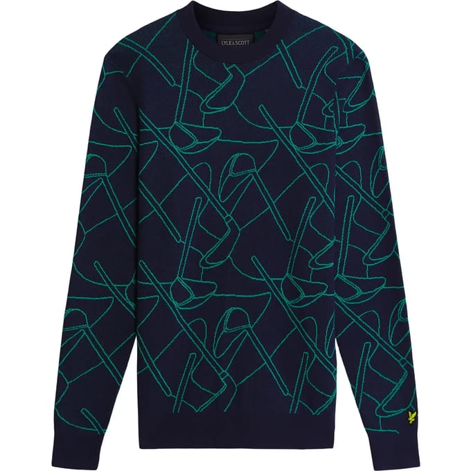 Gebreide trui met randen van Lyle & Scott