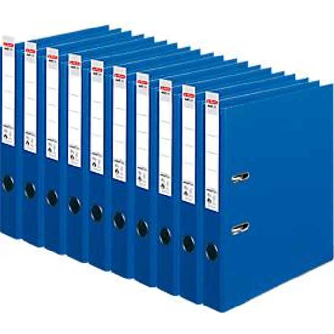 herlitz ordner maX.file protect plus, A4, rugbreedte 50 mm, 10 stuks, blauw