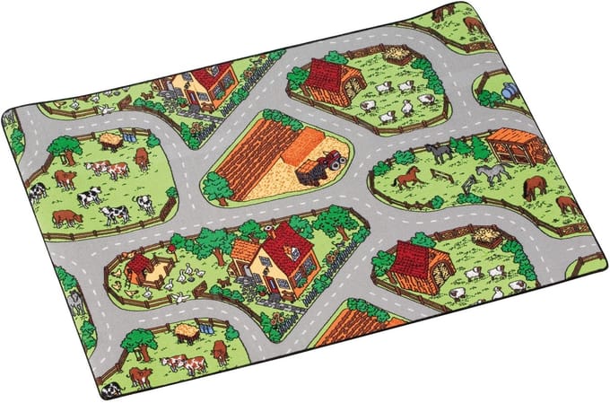 Verkeersparcours - boerderij - Educo - Speelkleed - 200 x 150 cm - MATTIE