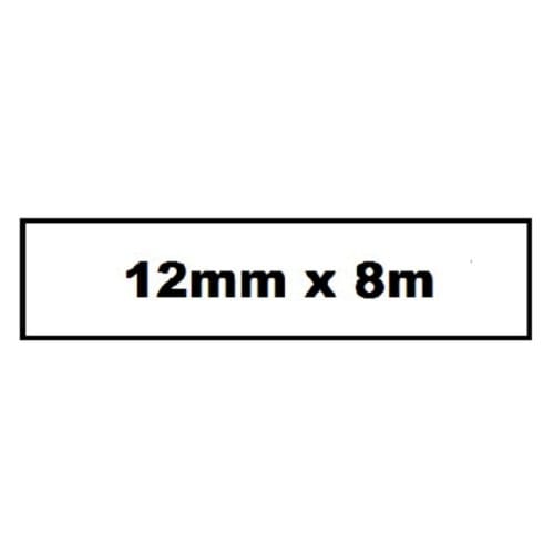 Labeltape Quantore TZE-231 12 mm x 8 m wit/zwart