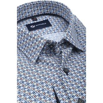 Suitable Overhemd Brown Sand - Maat 38 - Heren - Casual Shirt