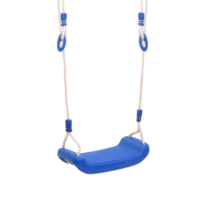vidaXL Schommelzitjes met touw 2 st 38x16 cm polyetheen blauw