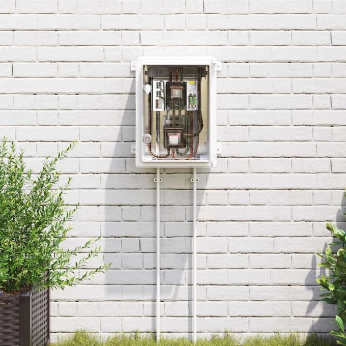 vidaXL - Besturingskast - Grijs - 37 - x - 16,5 - x - 40 - cm - ABS - Kunststof