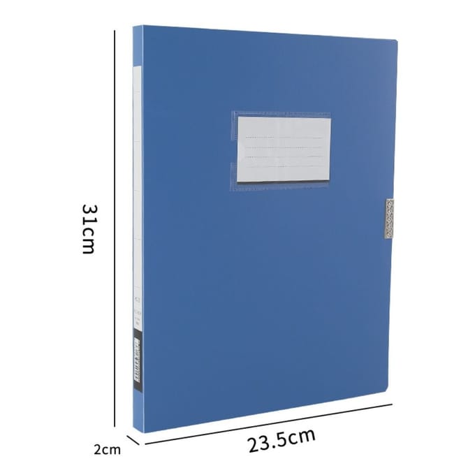 Dossier A4 Noir Bleu Multifonctionnel en Plastique PP Épaissi Boîte de Rangement pour Documents Anti-Poussière Contrat white