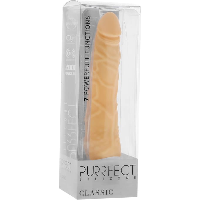 Purrfect Siliconen Penis Vibrator - beige