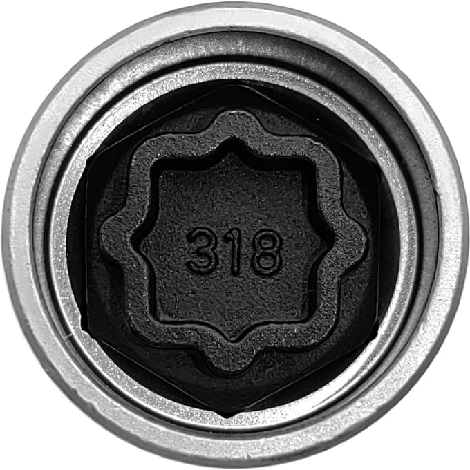 Remplacement pour Mercedes Benz Security Master, clé d'écrou de roue de verrouillage 318, douille à vis antivol 318 argenté