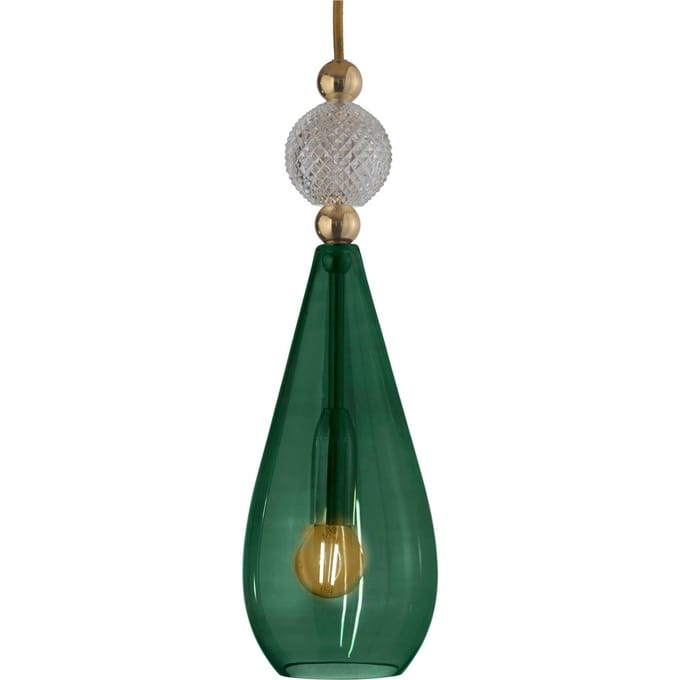 EBB & FLOW Smykke M goud kristal check ball klimop
