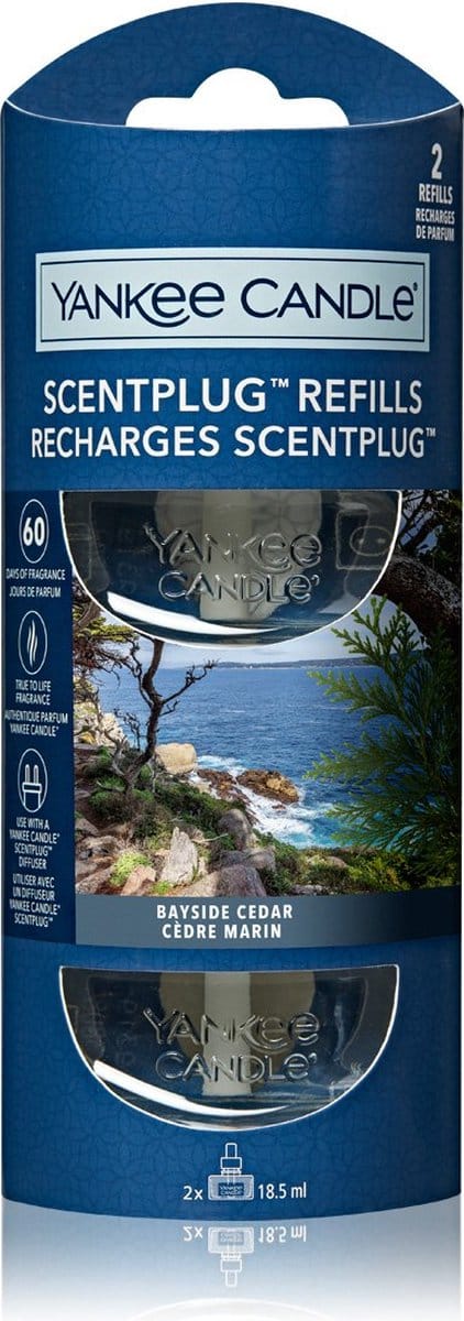 Yankee Candle - Bayside Cedar - Elektrische Diffuser Navulling - 2 stuks