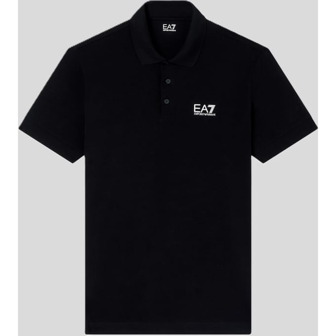 polo met logo borst zwart man