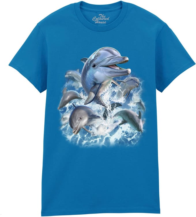 Dolfijnen Dolphin Jump The Coloured House T-shirt M