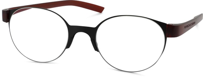 Leesbril Porsche Design P8812-Zwart / Bordeaux Rood-+2.50