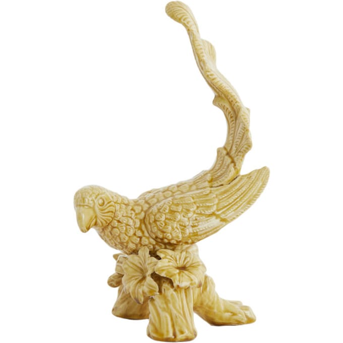 Light & Living - Ornament BIRD - 21.5x17x35cm - Geel