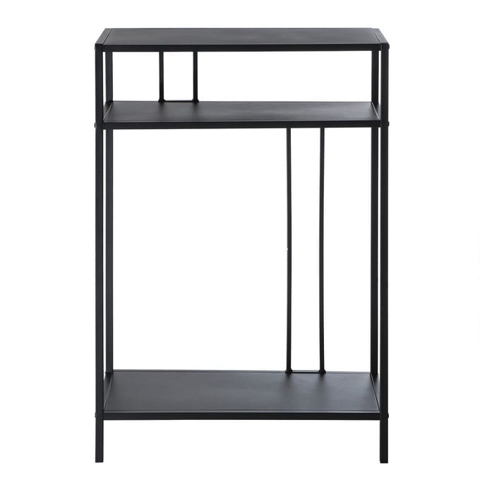 CALICOSY - Hoge console van zwart metaal H90 cm - OLLI