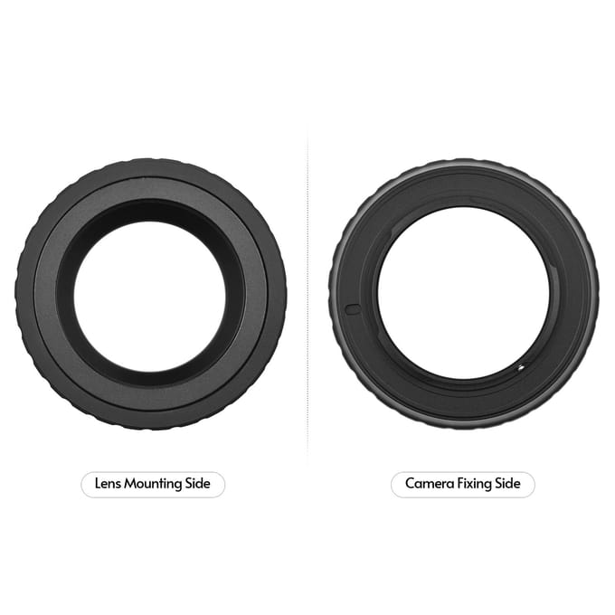 Andoer T2-M4/3 Metalen Lens Mount Adapter Ring T/T2 Mount Lens Adapter Vervanging voor Panasonic zwart