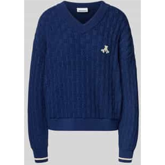 Loose fit gebreide pullover van puur katoen, model 'CAARLAS STRUCTURE'