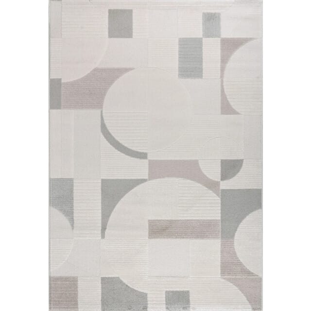 Vivant Japandi Abstract - Vloerkleed Laagpolig - Creme Multi- 80x150 CM