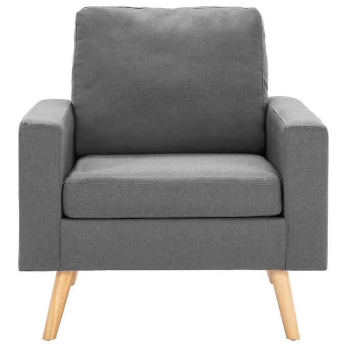 vidaXL - Fauteuil - stof - lichtgrijs