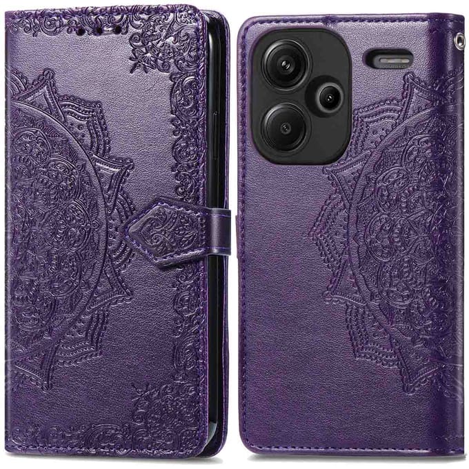 imoshion Hoesje - Geschikt voor Xiaomi Redmi Note 13 Pro Plus (5G) - Mandala Bookcase - Paars
