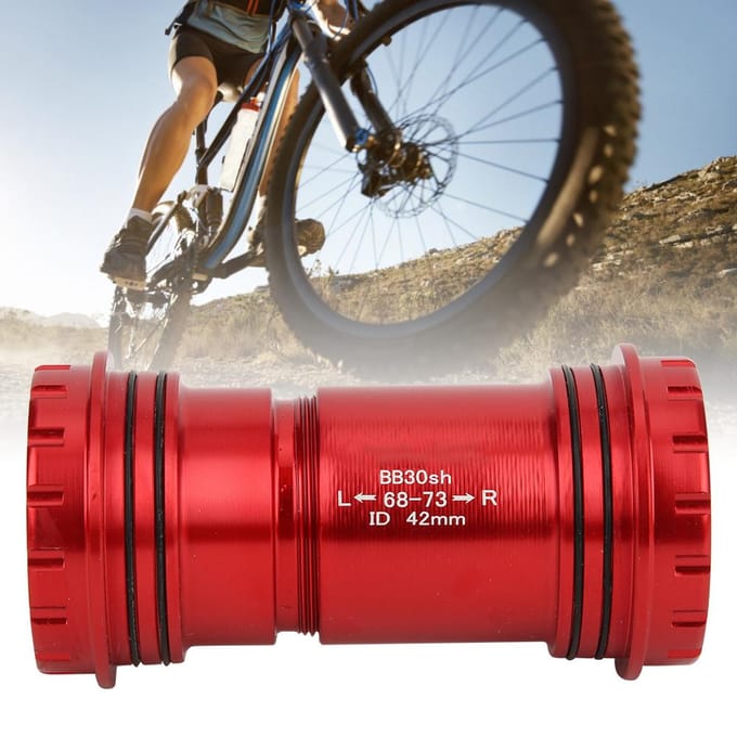 ZTTO BB30 Legering Fiets Geïntegreerd Draad Schroef In Vergrendelend Lager Trapas Crankstel Fiets rood