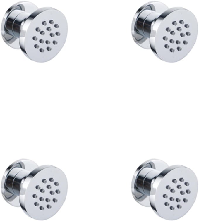 FugaFlow Eccelente Acces zijdouche - 5cm - rond - 4 stuks - chroom