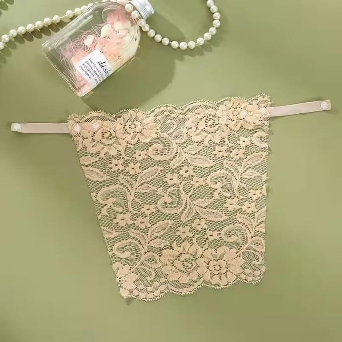 Artefact anti-éblouissant, soutien-gorge en dentelle à décolleté une pièce gray