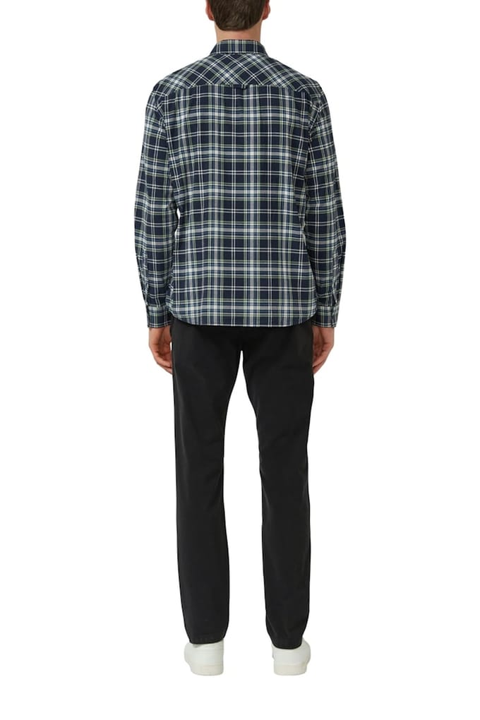 s.Oliver - male - Regular fit: geruit katoenen overhemd met button-down kraag