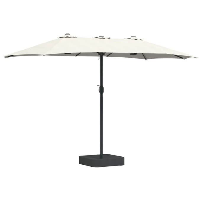 vidaXL - Tuinparasol - 385 - x - 209 - x - 244 - cm - Polyester - en - Staal - Zand