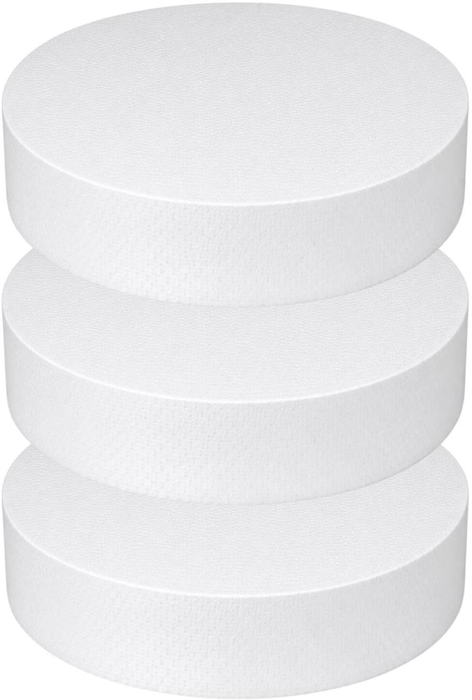Piepschuim vormen - cirkel - 3x - D27,5 x 4 cm - styropor hobby / DIY vorm - basis knutselfiguren