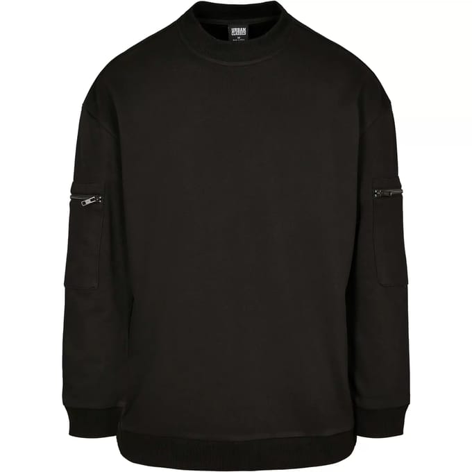 Urban Classics - Training Terry Sweater/trui - M - Zwart