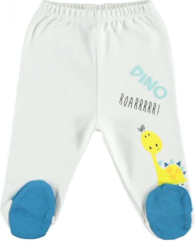 Baby broek jongens - Dino - Broek met voetjes