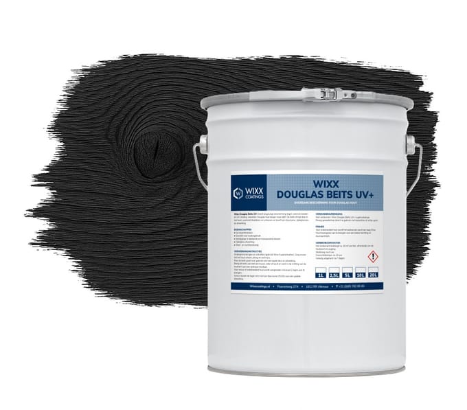 Wixx Douglasbeits UV+ - 20L - Zwart